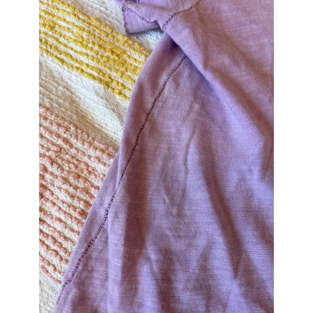 Free People We The Free‎ Blue Moon Knit Lettuce Edge Tee Purple XS